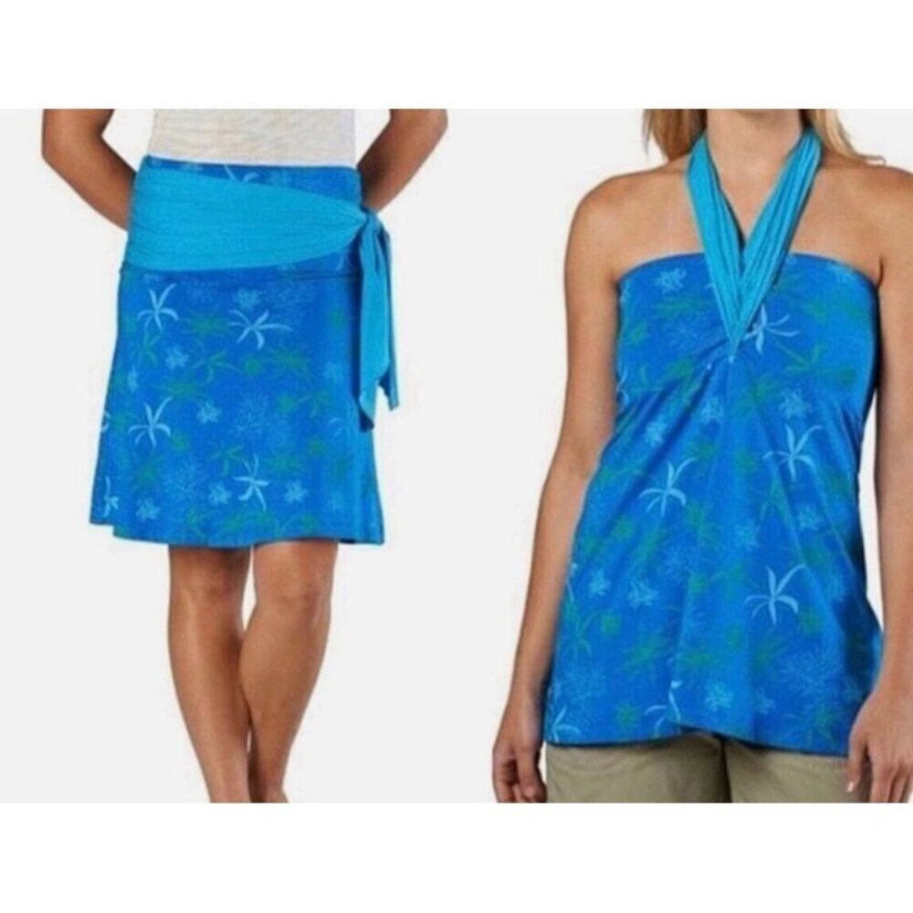 Kuhl Kai Blue Azure Convertible Skirt Tropical Women's Size Medium
